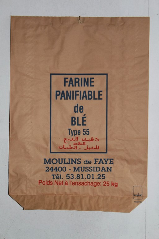 Ancien sac de farine du Moulin de Faye
