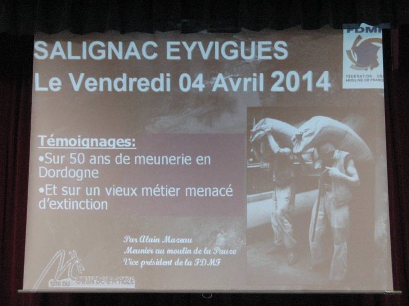 Panneau d'information de Salignac Eyvigues.